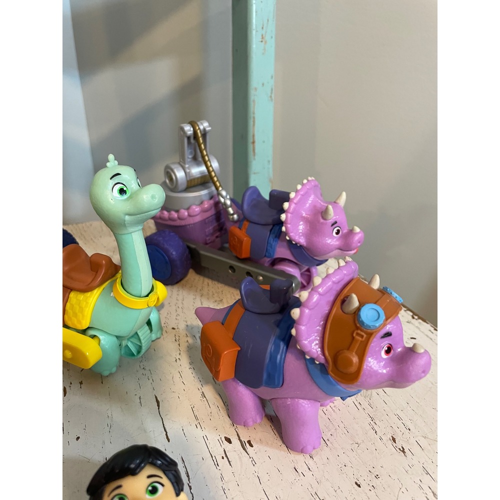 Disney Jr Dino Ranch Toys Lot Action Figures Dinosaurs Chariot Ranchers Cart - Picture 4 of 11